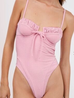 For Love and Lemons Sparkly One Piece Swim